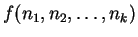 $f(n_1,n_2,\ldots,n_k)$