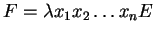 $F = \lambda x_1 x_2 \ldots x_n E$