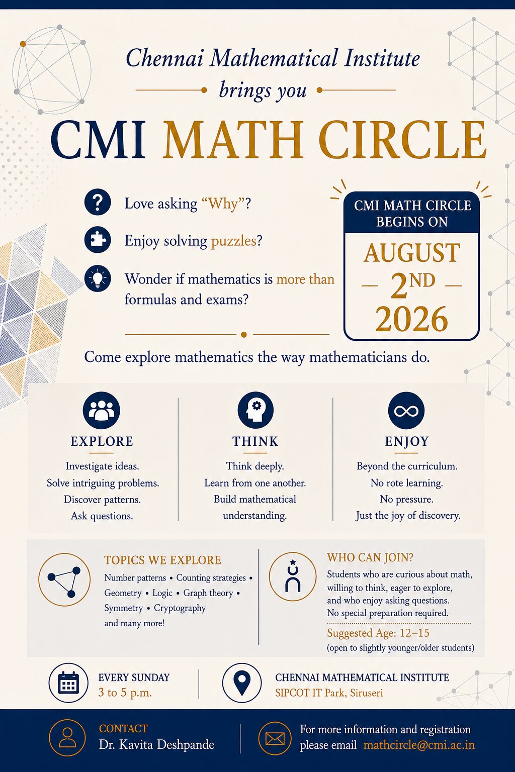 CMI Math Circle poster